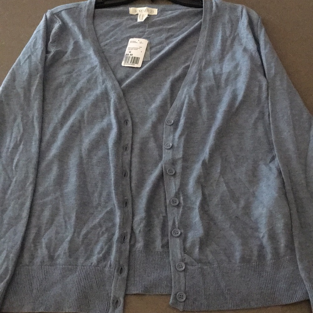 Baby Blue Button Down Sweater